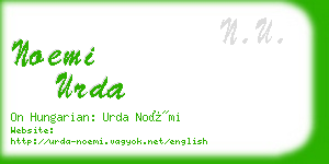 noemi urda business card